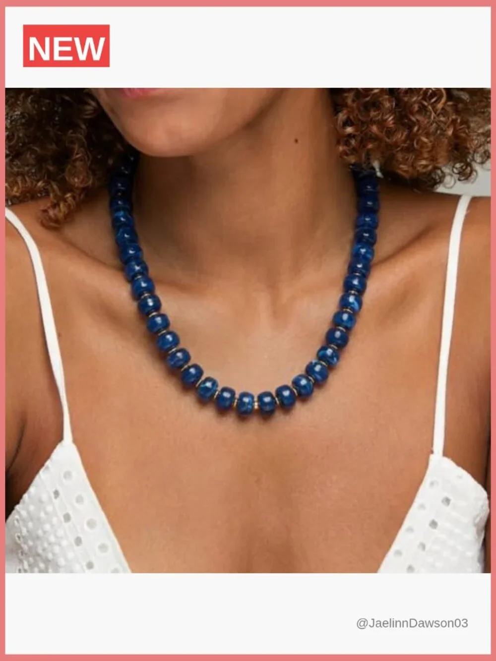 Chunky Beaded Necklace - Trendy Statement Boho Bubble Resin Choker